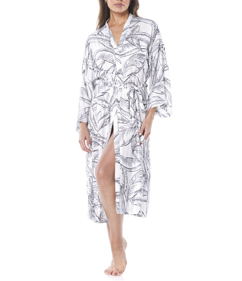 Gingerlilly Angie Printed Satin Robe